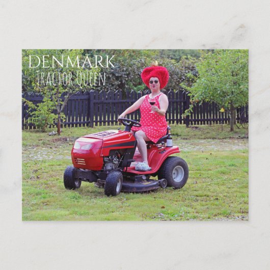 Leuke Denemarken Tractor Queen ansichtkaart! Briefkaart (Voorkant)