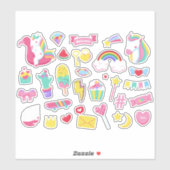 Leuke Design Bundel Eenhoorn Meisjes Fairy Sticker (Vel)