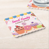 Leuke desserts en Snoepjes Drink Onderzetter (Gebogen)