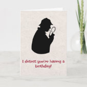 Leuke detective thema verjaardag kaart (Voorkant)