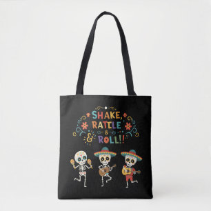 Leuke Día de los Muertos Skelet Feestviering Tote Bag