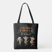 Leuke Día de los Muertos Skelet Feestviering Tote Bag (Achterkant)