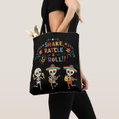 Leuke Día de los Muertos Skelet Feestviering Tote Bag (Dichtbij)