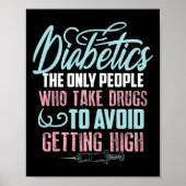 Leuke Diabetes Awareness Gift Schattigee Diabetisc Poster (Voorkant)