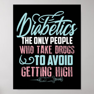 Leuke Diabetes Awareness Gift Schattigee Diabetisc Poster