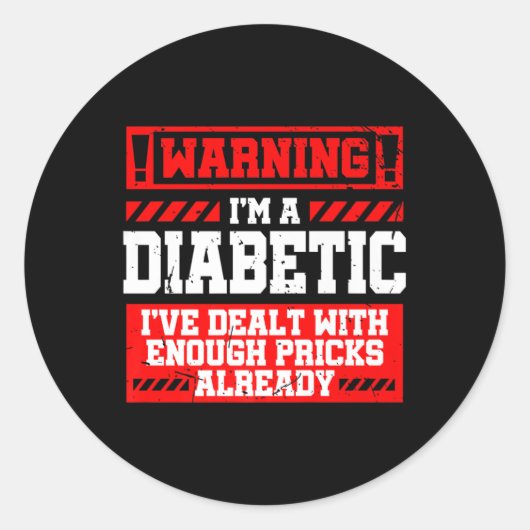 Leuke Diabetes Awareness Maand S Diabetisch Ronde Sticker (Voorkant)