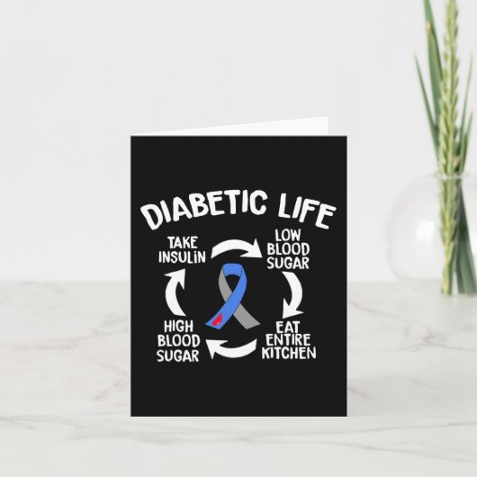 Leuke Diabetische Levenscyclus Diabetes Awareness  Kaart (Voorkant)