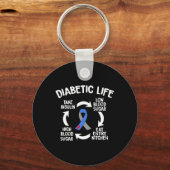 Leuke Diabetische Levenscyclus Diabetes Awareness  Sleutelhanger (Voorkant)