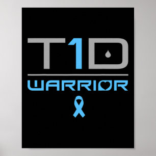 Leuke Diabetische Type 1 Diabetes Awareness Quote  Poster