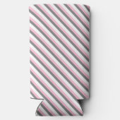 Leuke diagonale strepen patroon aangepaste naam seltzer blikjeskoeler (Achterkant)