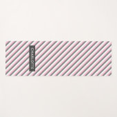 Leuke diagonale strepen patroon aangepaste naam yogamat (Voorkant (horizontaal))