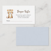Leuke Dier Baby Boy douche Luier Raffle Informatiekaartje (Voorkant / Achterkant)