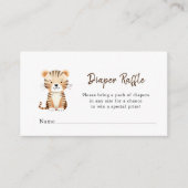 Leuke Dier Baby Boy douche Luier Raffle Informatiekaartje (Voorkant)