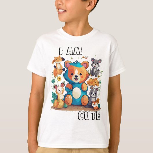 Leuke Dier cartoon nieuw ik ben schattig T-shirt (Voorkant)