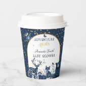 Leuke Dier Deer Fox Beer Adventure Night Sky Papieren Bekers (Voorkant)