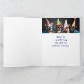 Leuke dier humor verjaardag van collega's kaart (Binnen)