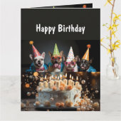 Leuke dier humor verjaardag van collega's kaart (Gele Bloem)