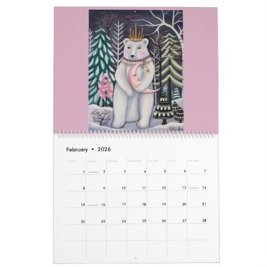 Leuke dieren 2026 grillige kunst kalender (Feb 2026)