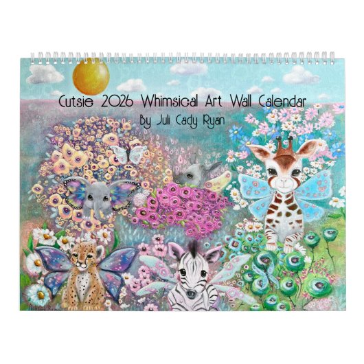 Leuke dieren 2026 grillige kunst kalender (Hoes)