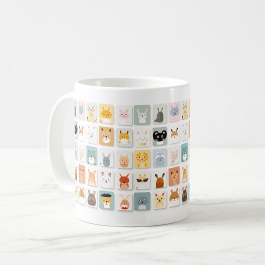 Leuke Dieren 4 Koffie Mok (Voorkant links)
