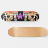 Leuke dieren aangepaste naam persoonlijk skateboard (Horizontaal)