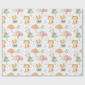 Leuke Dieren baby cadeau Inpakpapier (Vlak)