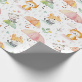 Leuke Dieren baby cadeau Inpakpapier (Hoek)