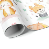 Leuke Dieren baby cadeau Inpakpapier (Rol Hoek)