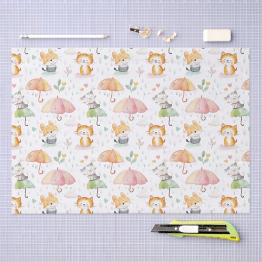 Leuke Dieren baby cadeau Tissuepapier (Craft)