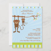Leuke Dieren Baby shower Flat Invitation Kaart (Voorkant)