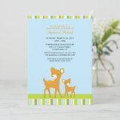 Leuke Dieren Baby shower Flat Invitation Kaart (Staand voorkant)