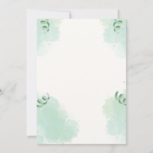 Leuke dieren Baby shower speelse uitnodiging (Achterkant)