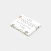 Leuke Dieren Baby shower Uitnodiging Notitie Kaart Post-it® Notes (Schuin)