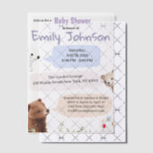 Leuke Dieren Baby shower Vellum Uitnodigingen (Offset (Uitnodiging))