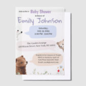 Leuke Dieren Baby shower Vellum Uitnodigingen (Offset)
