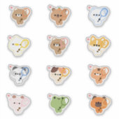 Leuke dieren badminton sticker (Voorkant)