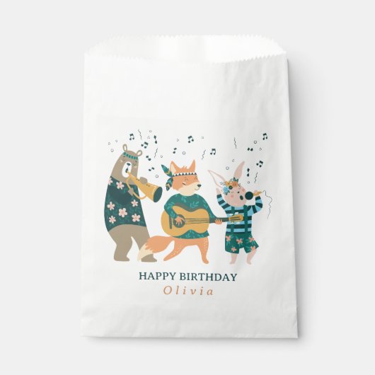 Leuke dieren band verjaardag bedankzakje (Voorkant)