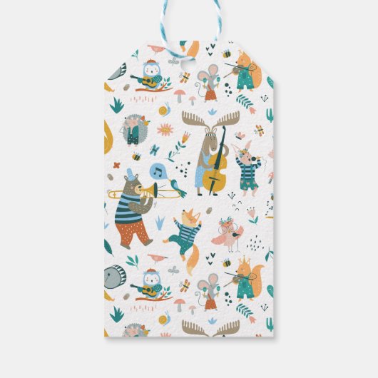 Leuke dieren band verjaardag cadeaulabel (Achterkant)