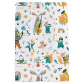 Leuke dieren band verjaardag medium cadeauzakje (Achterkant)