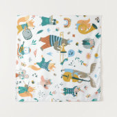 Leuke Dieren Band Wandkleed (Voorkant (horizontaal))