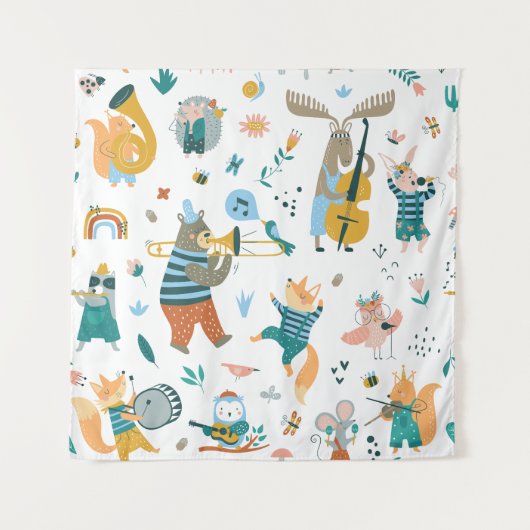 Leuke Dieren Band Wandkleed (Voorkant)