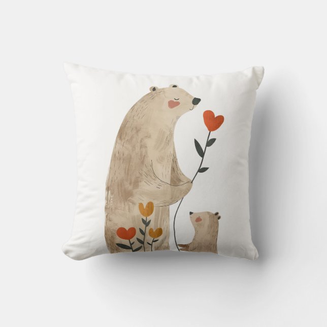 Leuke dieren Beste moeder ooit Moederdag Kussen (Voorkant)