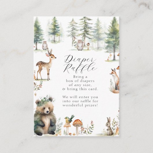 Leuke Dieren Bos Bosland Beer Luier Raffle Informatiekaartje (Voorkant)