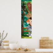 Leuke dieren bos groei grafieken poster (Keuken)