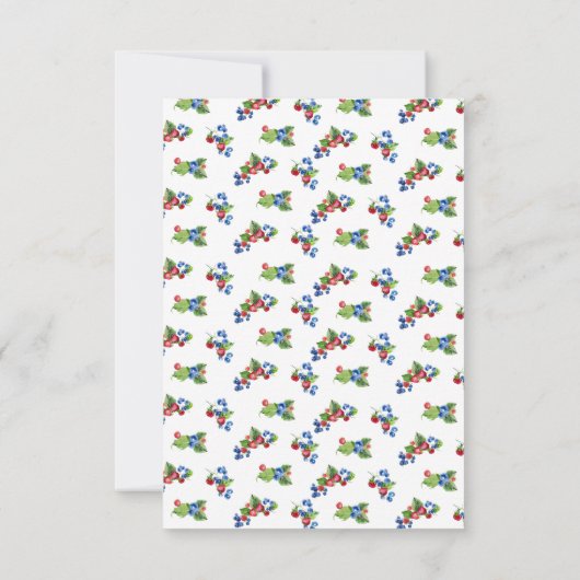 Leuke Dieren Botanische Berry Natuur Baby shower Bedankkaart (Achterkant)