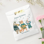 Leuke dieren buigen bedankzakje (Gezegeld)