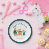 Leuke dieren buigen papieren bordje (Feest)