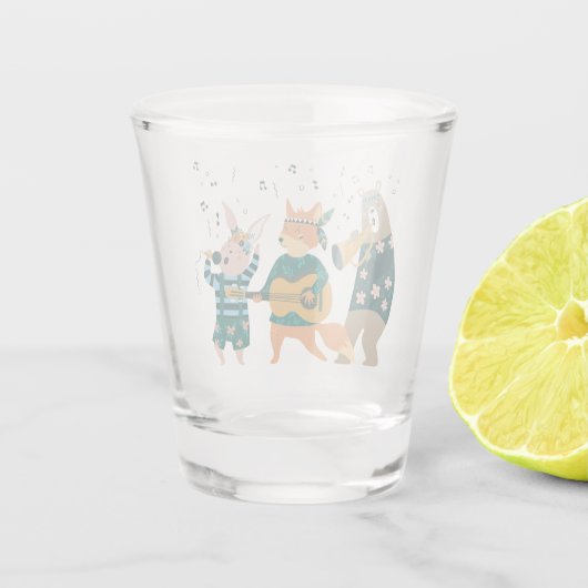 Leuke dieren buigen shot glas (Achterkant)