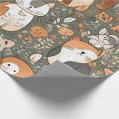 Leuke dieren cadeau ideeën Wrapping Paper Cadeaupapier (Hoek)