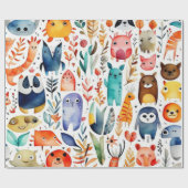 Leuke dieren cadeau ideeën Wrapping Paper Cadeaupapier (Vlak)